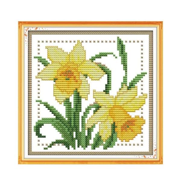 joy sunday Counted cross stitch kits Mini small size December flowers plant flowers series hand embroidery line