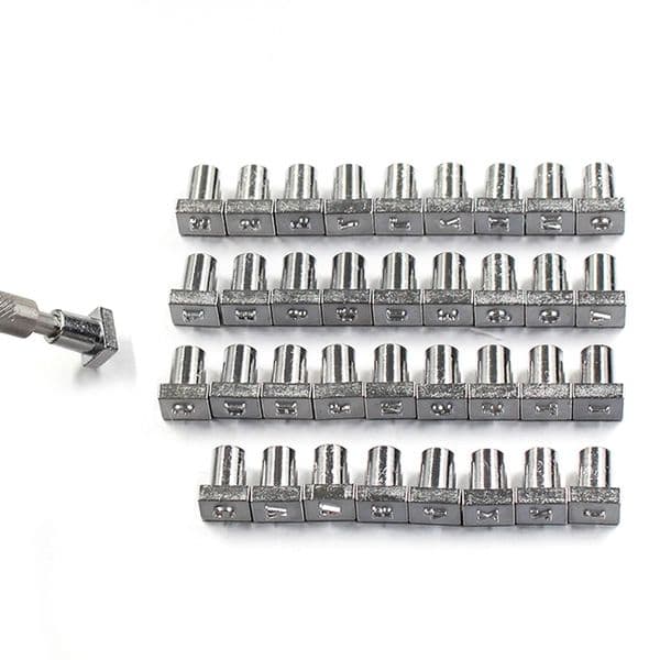 36pcs DIY leather seal engraving craft tool Steel Alphabet Number Stamp Leather Craft Stamps metal printing Mold