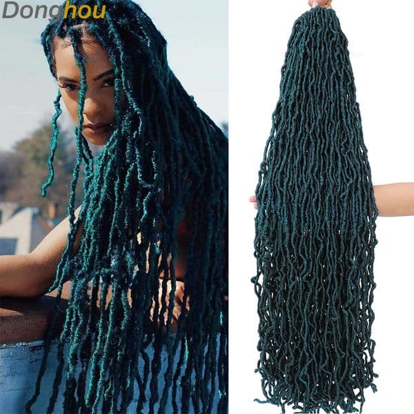 New Faux Locs new Crochet Hair Synthetic 2025 Curly Dreadlocks Hair Extensions Faux Cheveux Soft Locs Crochet Braids 12 Colors Can Choose