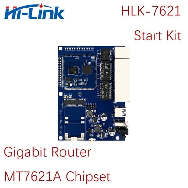 CE/RoHS MT7621A Gigabit Ethernet Router Test Kit Development Board HLK-7621 Module Support Openwrt Dual Core for LTE hotspot