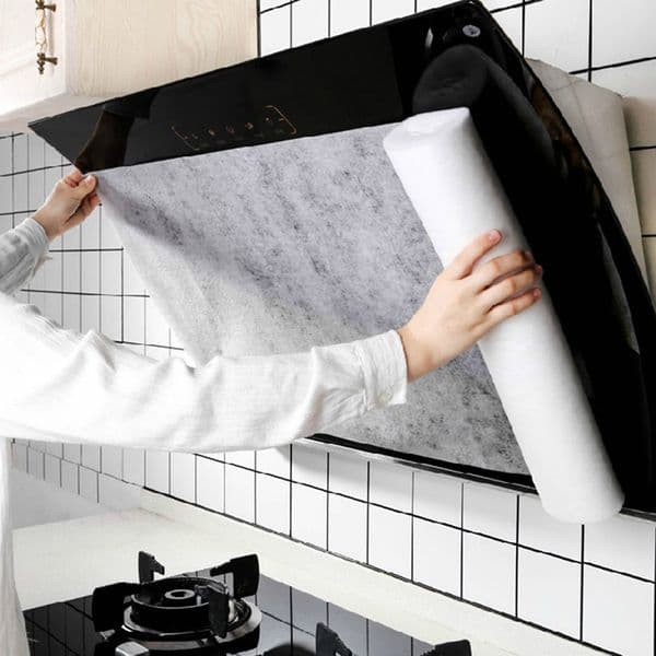 Kitchen Oil Filter Paper Home Extractor Fan Cleaning Sheet Indoor Grease Non-woven Hood Filters Covering Pad L roll 46CM*10M
