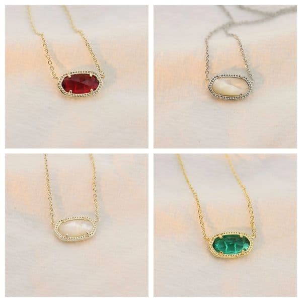 Designer Jewelry Necklace Geometric Oval Small Cat Ears Cool Black Crystal Tooth Collar Pendant Necklaces Fashion
