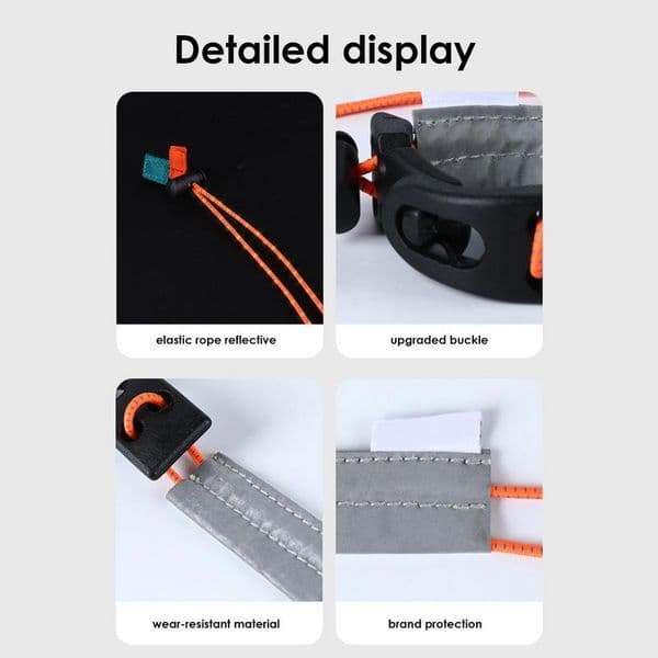Cycling Ankle Strap Pants 2pcs Elastic Leg Straps Safety Belt With Reflective Strips Cycling Accessories Sports Gear For Outdoor