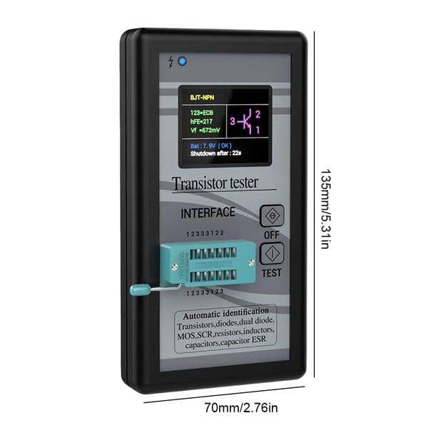 M328 Transistor Capacitor Tester 1.8 TFT Colorful Display Capacitance Inductance Resistance Meter Automatic Checker Detector