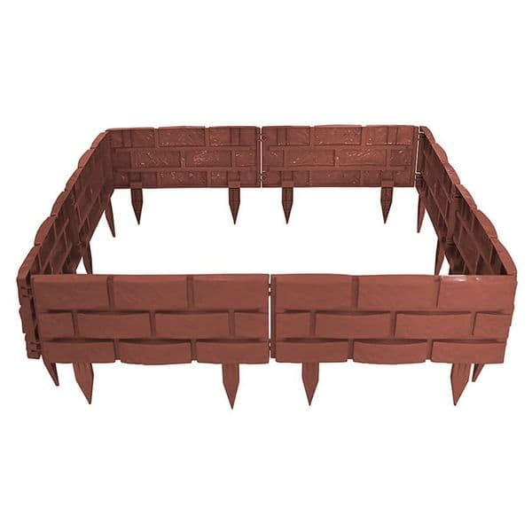 1PC Garden Edging Border DIY Decorative Flower Grass Bed Border Interlocking Landscaping Edging Stones Brick Effect Outdoor