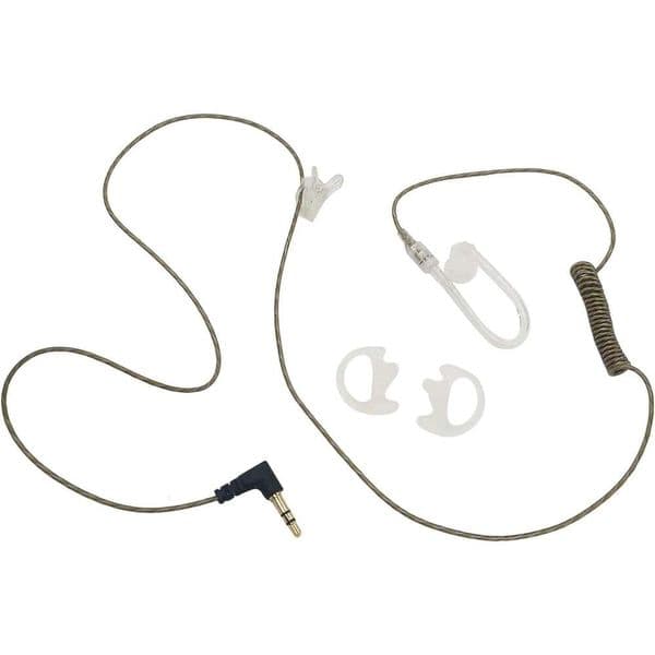Tubeless Listen Only Earpiece 3.5mm Covert Two Way Radio Piece Headset Highly Clear Audio Sound Ear for Leo Law Enforcement Police Speaker
