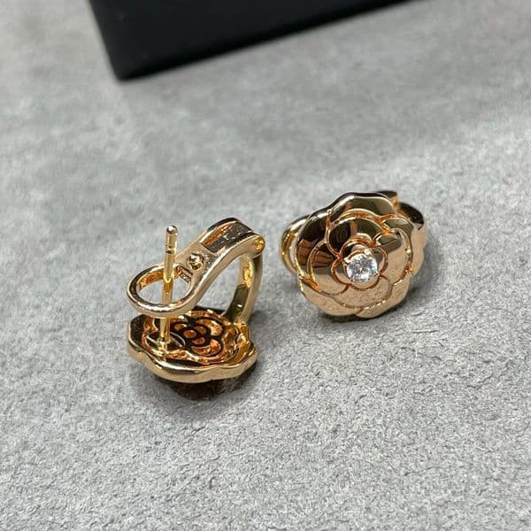 designer earrings camellia studs counter quality diamants anti allergy studs women classic style brand designer diamond with box 001A