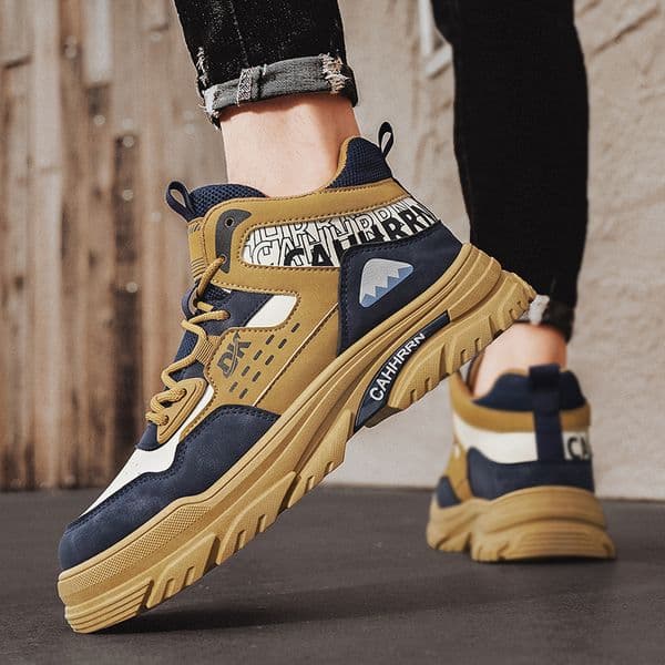 Free shipping with box Casual Shoes for Men Breathable Comfortable Trendy Shoes Outdoor Sport Non-Slip Boots