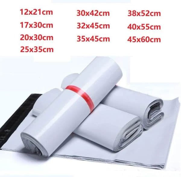 10 size new plastic poly selfseal self adhesive express shipping bag white courier mailing envelope courier post postal mailer bags