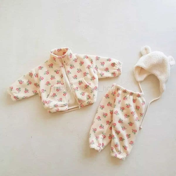 MiniAinis Autumn Winter Baby Zip Jacket Coat + Thickening Pants 2 Pieces Suit Girls Double Sided Velvet Thickening Clothing SetXJ241205