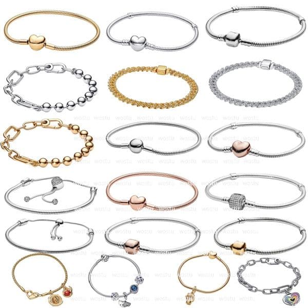 Designer bracelets with box Luxury charms Spiders heart bracelet set diamond Snake chain for women 925 silver golden Cuban chains jewelry gifts