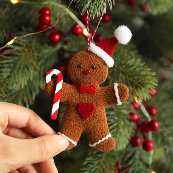 3 PCS Gingerbread Man Doll Christmas Decoration Pendants Xmas Tree Hanging Ornament Christmas for Home New Year Kids Gift 2023XJ241206