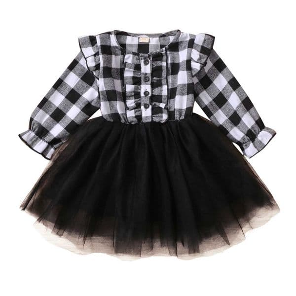 Little Girl Fall Outfits Toddler Kids Baby Plaid Dress Long Sleeve Belted Botton Down Shirts Dresses InfantXJ241206