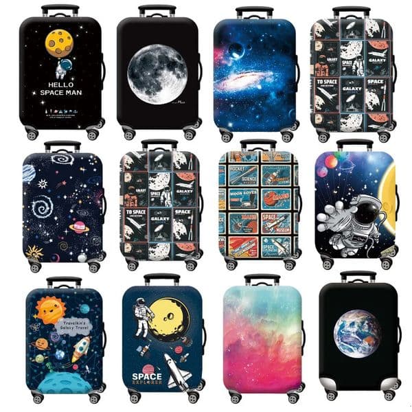 Thick elastic universe luggage cover zipper set suitable for 18-32 inch bags luggage covers handcart covers and travel accessories 241205