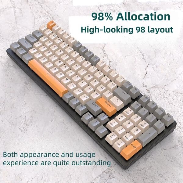 k3 mechanical keyboard 980 gaming 100 keys hotswappable axis gaming computer keyboard