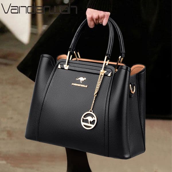Women's Designer 3-layer Shoulder Crossbody Bag Women's Large Capacity Leather Handbag Fashionable Shoulder Bag