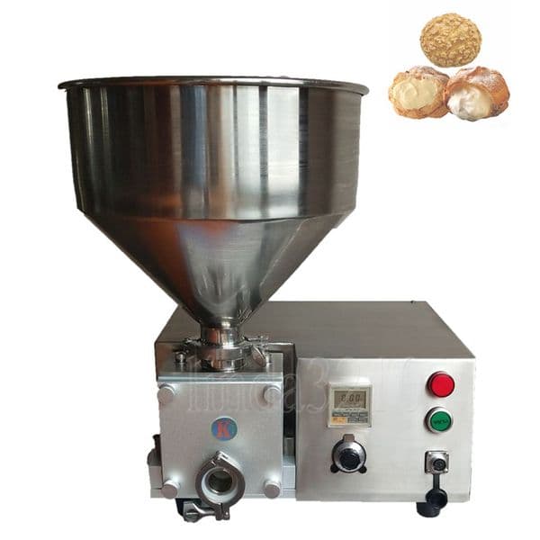 Automatic Puff Bread Croissant Filling Injecting Cream Making Machine / Hotdog and Hamburger Bread Cream Filling Machine