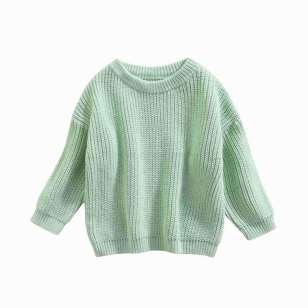 Newborn Toddler Baby Girl Boy Knit Sweater Round Neck Sweatshirt Long Sleeve Tops Pullover Fall Winter ClothesXJ241209