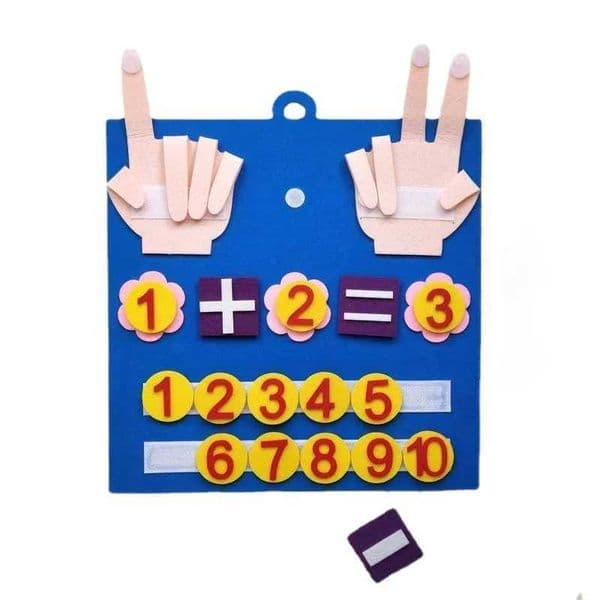 Kid Montessori Toys Felt Finger Numbers Math Toy Children Counting Early Learning For Toddlers Intelligence Develop 30*30cmXJ241212