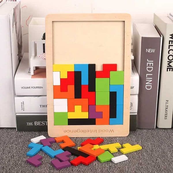 Wooden Russia Puzzle Baby Early Education Color Shape Game Children Thinking Logic Square Toy Puzzle For Kids Christmas GiftsXJ241212