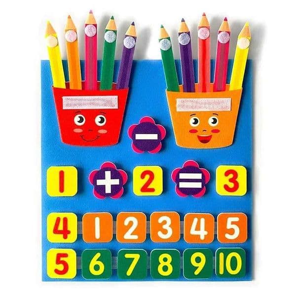 Children Montessori Toys Baby DIY Paste Felt Quiet Books Numbers Matching Education Math Toy for Kids To Develop Learning SkillsXJ241212