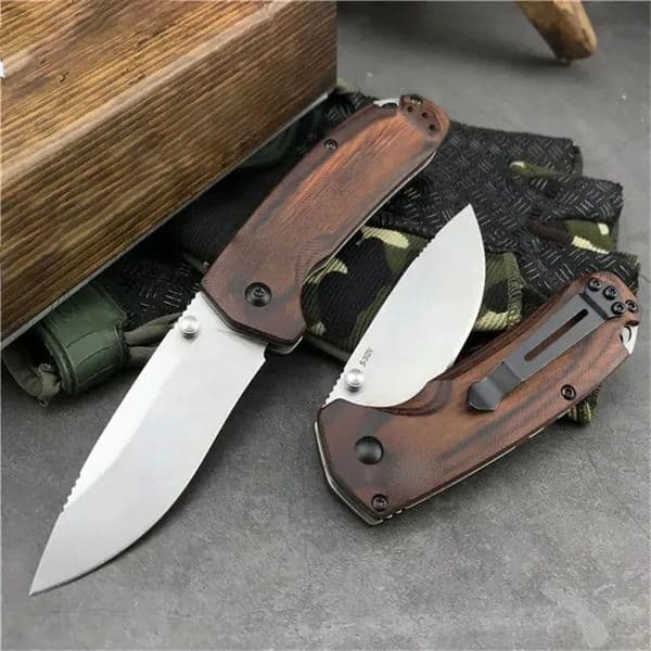Utility BM 15031 Hunt North Fork Tactical Folding Knife S30V Blade Stabilized Wood Handle Outdoors Hunting Survival Pocket Tools 15060 15017 3300 15700 940 15535