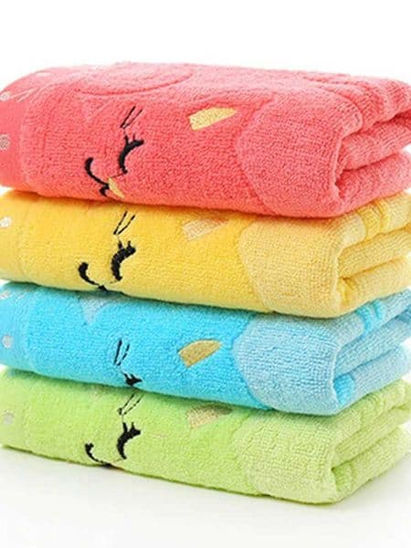 1pcs Children Towels Comfortable Bamboo Fiber Super Soft Kids Cute Kittens Strong Water Absorbing High End Towel High QualiXJ241216