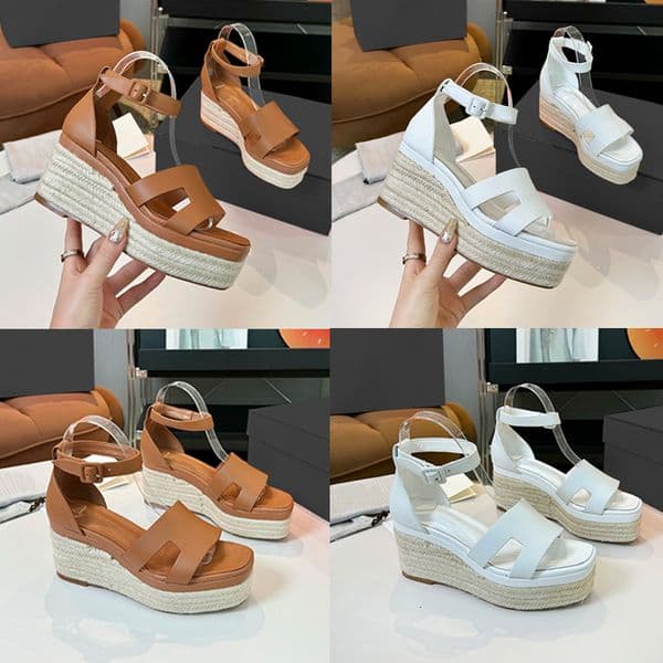 Summer Sexy Espadrille Wedges Sandals Women Plafrom High Heels Party Wedding Shoes EU 35-41With Box 687