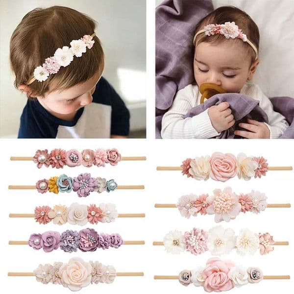 New Baby Girl Headband Cute Baby Elastic Hair Band Newborn Head Flower Toddler Headband Headwear Kids AccessoriesXJ241217