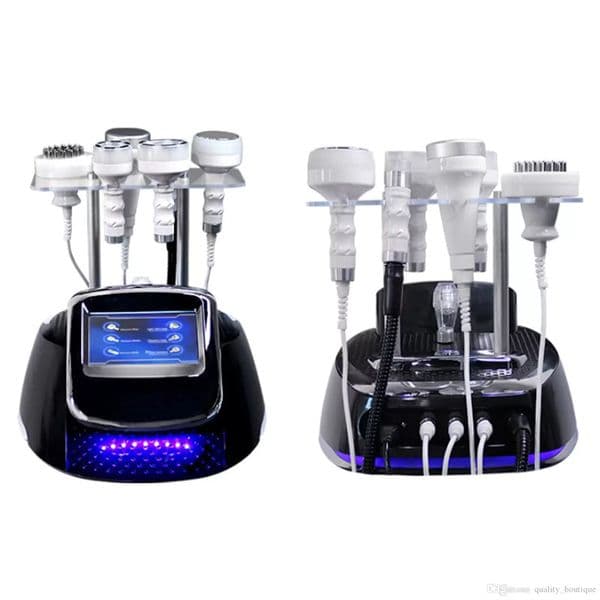 High end 6 in 1 Beauty slimming vacuum radio frequency 80K ultrasonic cavitation machine whole body massage skin muscle stimulato Equipment
