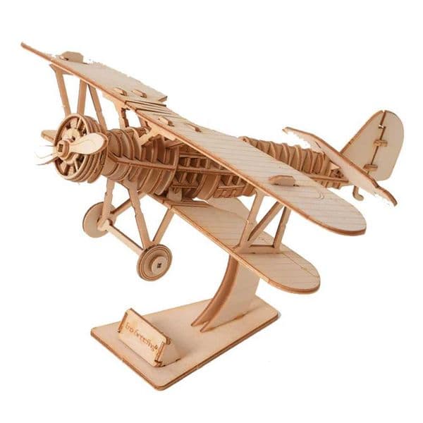 3d Classic Plane Wood Puzzles Model Toys Kids Montessori Assembling Buiding Bricks Constructor Laser Cuting Paper Craft VehicleXJ241218