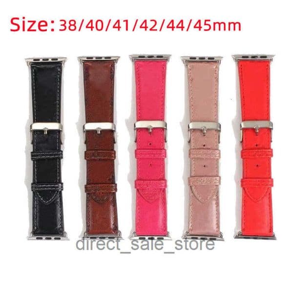 Smart Straps Fashion Designer Watch Straps for iwatch Series 1 2 3 4 5 6 Fit 38 40 41 42 44 45 mm Top Quality Leather Smart Bands Deluxe Wristband Watchbands Wireless Smart