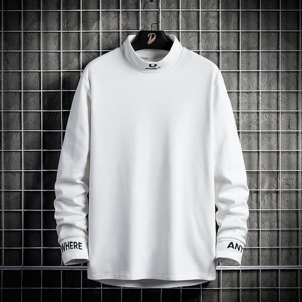 (314) New autumn and winter warm fleece half-high collar bottoming shirt versatile sweatshirt