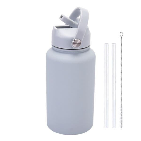 22oz Stainless Steel Tumbler Vacuum Insulated Travel Mug with Straw Leakproof Lid Reusable Coffee Cup for Hot Cold Drinks