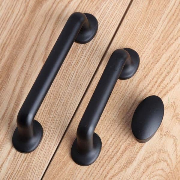 20mm 76mm 102mm American style black dresser kitchen cabinet door handles 3" antique black drawer cupboard pulls knobs solid 4"