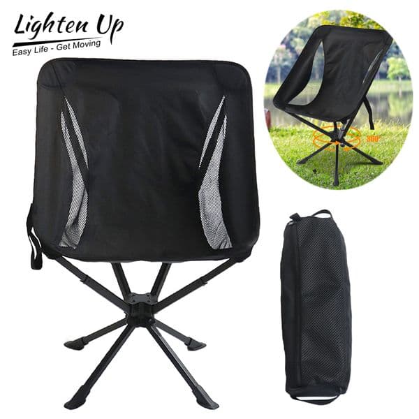 High-quality 360 Degree Swivel Portable Chair Camping Small Compact Collapsible Folding Chair Integrated Fast Open Beach Chair