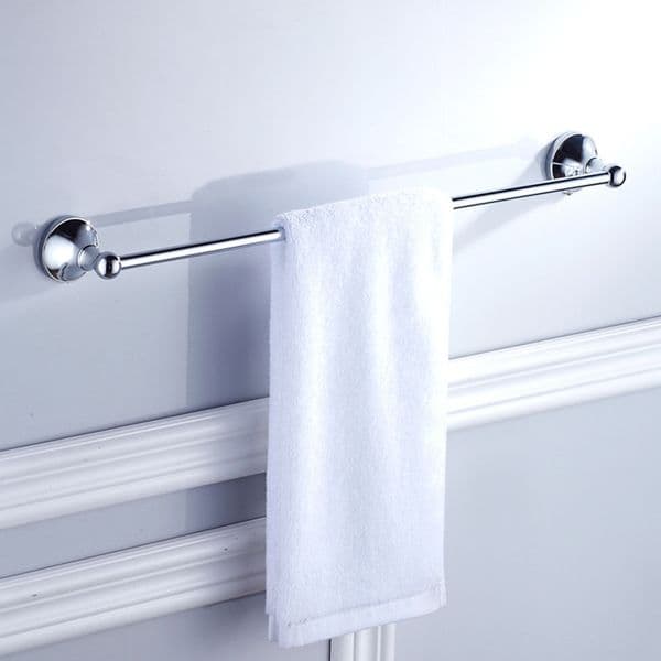 Silver plating Single pole Towel Hanger Wall Mounted Towel Rack Bathroom Brass Gold Towel Bar Rail accessories Retro design Shel