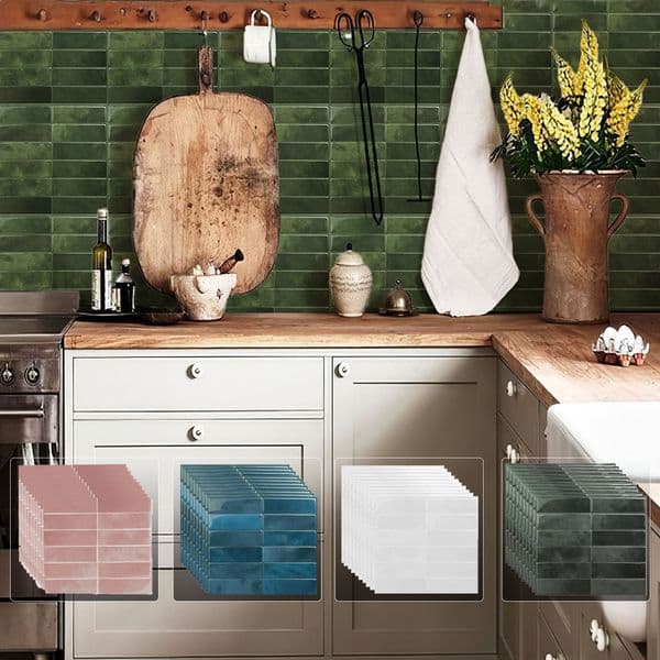 10 Sheets /20 Sheets Backsplash Tile for Kitchen Peel and Stick, 3D Self Adhesive Stick on Subway Tiles for Kitchen, Bathroom
