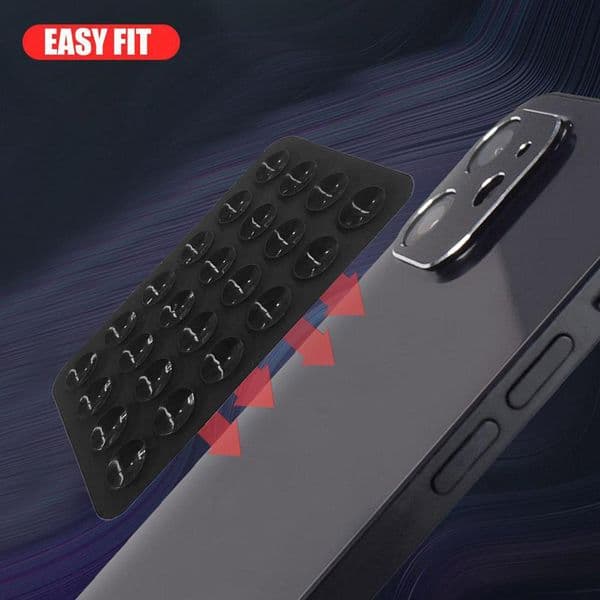 2 Pcs Sticky Grippy Suction Phone Case Mount Sillicon Adhesive 2025 Phone Accessory For IPhone And Android Hands-Free Fidget Toy