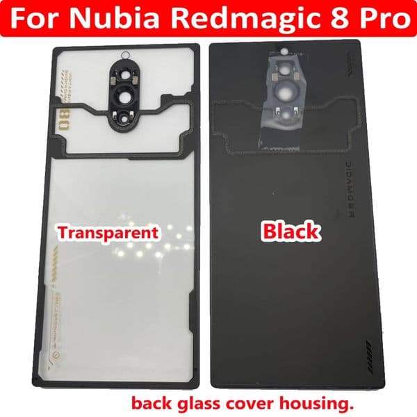 6.8" 2025 Best New Back Glass Lid For ZTE nubia Red Magic 8 Pro 8Pro+ Battery Cover Rear Housing Case + Camera Frame Lens Shell