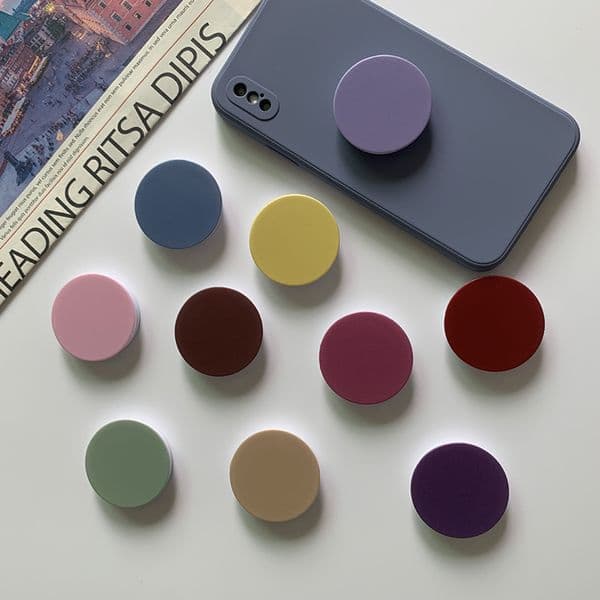 Round Finger Grip Tok Cellphone Holder Foldable Expanding Phone Stand Mobile Accessories For Iphone Huawei 2025 Xiaomi Finger Bracket