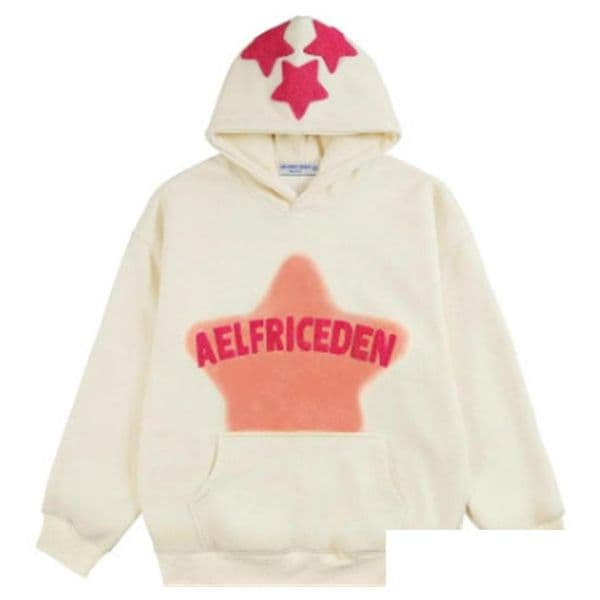 Top Men hooded star printed Eden designer hoodie retro wool fashion sweatshirt men and womens plow deep cut loose fit aelfric eden hoodie 46