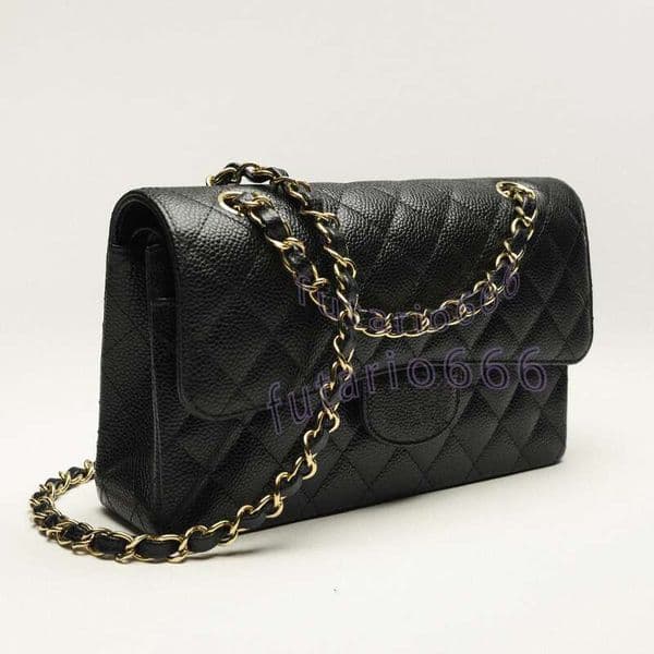 Designer High quality With box Bag plaid flap caviar shoulder Handbag Sier chain leather double letter Gold color buckle women's bags Dhgate