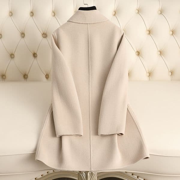 D6107 Double-faced fleece wool coat for women short 2024 autumn and winter new Chinese style mother's wear