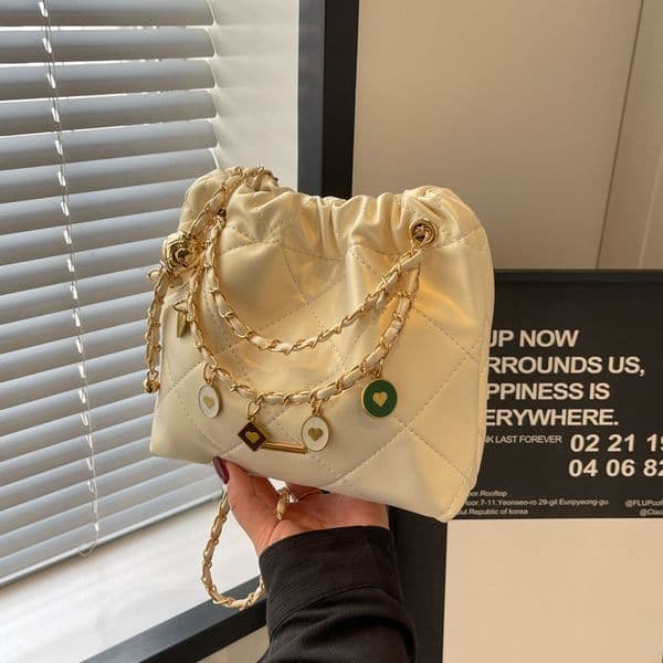 2025 Designer Free shipping new 3 Single Shoulder Bags Women tote Square chain Dia grid water bucket crossbody bag