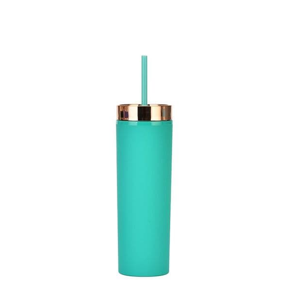15oz Plastic Tumbler With Lid Reusable Insulated Cold Drink Cup For Iced Coffee Water Juice