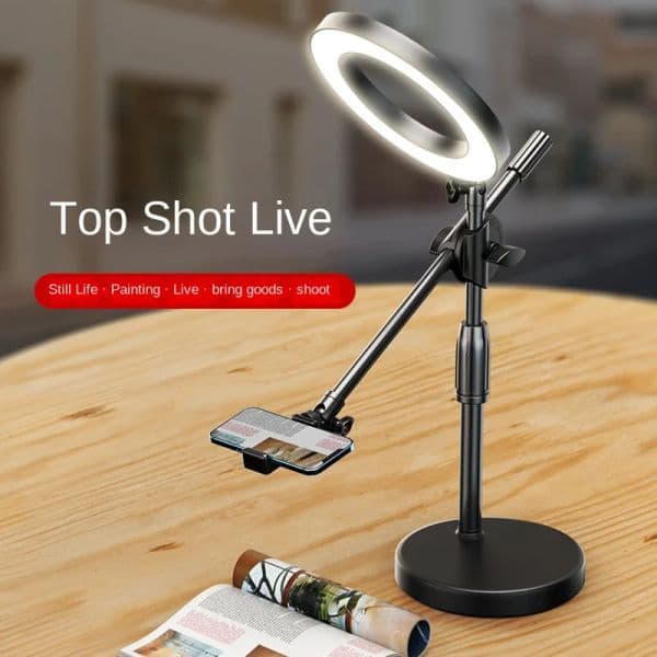 Smartphone Mobile Stand For Cell Phone Holder With LED Ring 2025 Light Grip And Beauty Enhancements For Professional Live Streaming