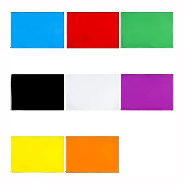 90x150cm Solid Color Black White Red Blue Green Purple Orange Yellow Flags For Decoration