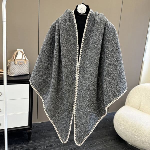 New triangle scarf shawl for women office light luxury solid color shawl --873293