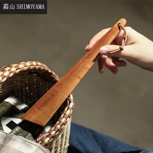 SHIMOYAMA Teak Wood Tableware Spatulas Kitchen Gadgets Triangular Cooking Spatula Portable Outdoor Camping Utensils Scraper